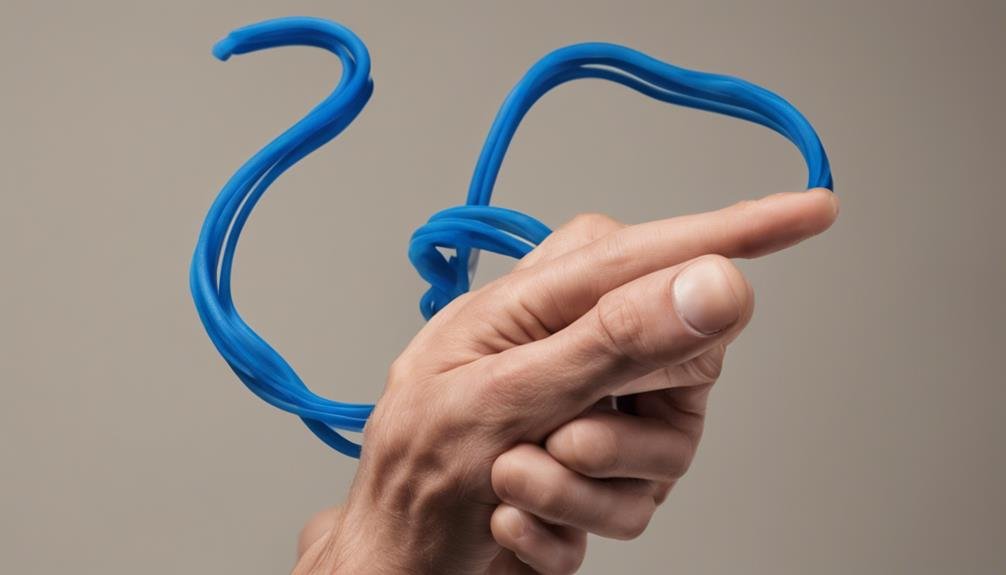 finger exercise with rubber band